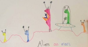 5 aliens on mars